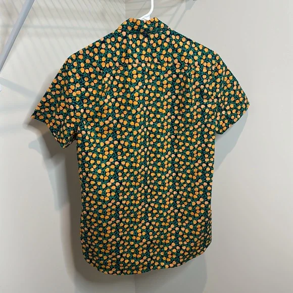 J Crew Peach Print Shirt - Picture 4 of 4